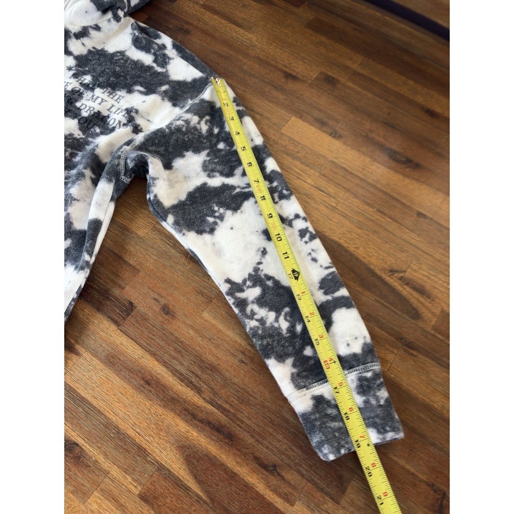Hollister Hoodie Women's Medium Tie Dye Cotton Sweatshirt Black White‎ Dragon - Picture 11 of 16